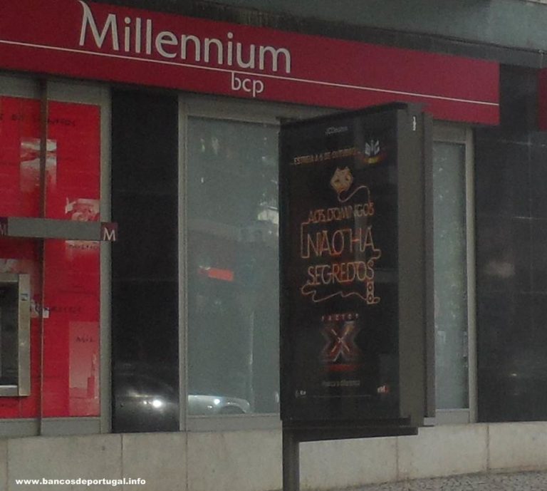Balcão do Banco Millennium BCP em Oeiras na Grande Lisboa