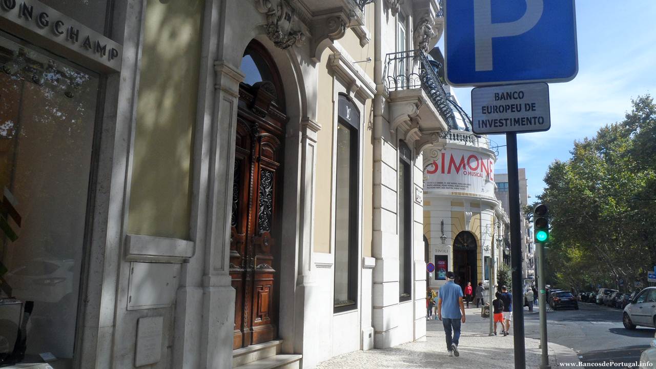 número 190 da Avenida da Liberdade em Lisboa: Entrada do BEI