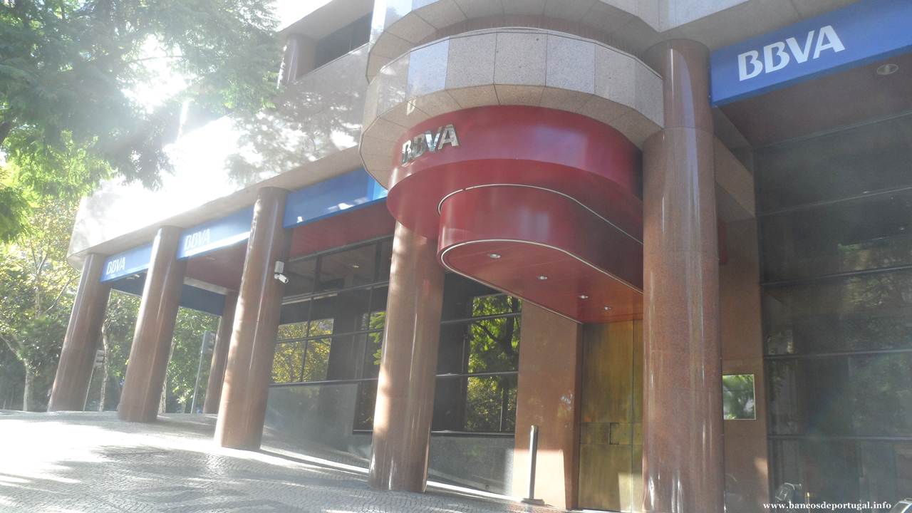 Banco BBVA na rua Barata Salgueiro em Lisboa