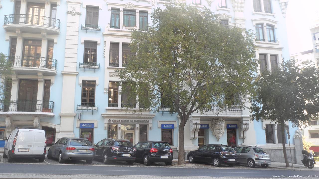 Balcão da CGD no Edifico Heron na Rua Castilho em Lisboa