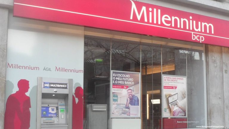 Montra de um balcão do Millennium BCP em Vila Real