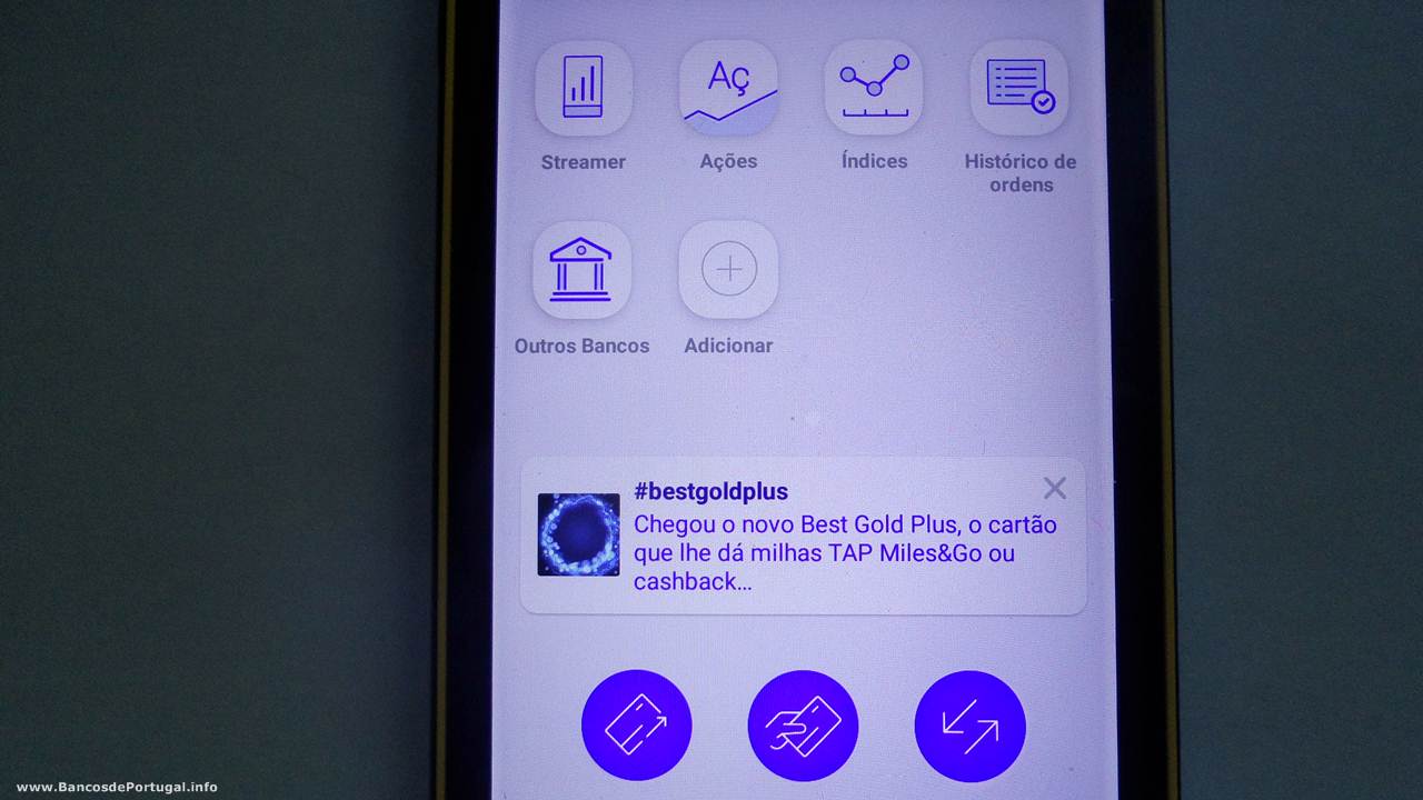 Best Bank app com botão para adicionar contas de outros bancos